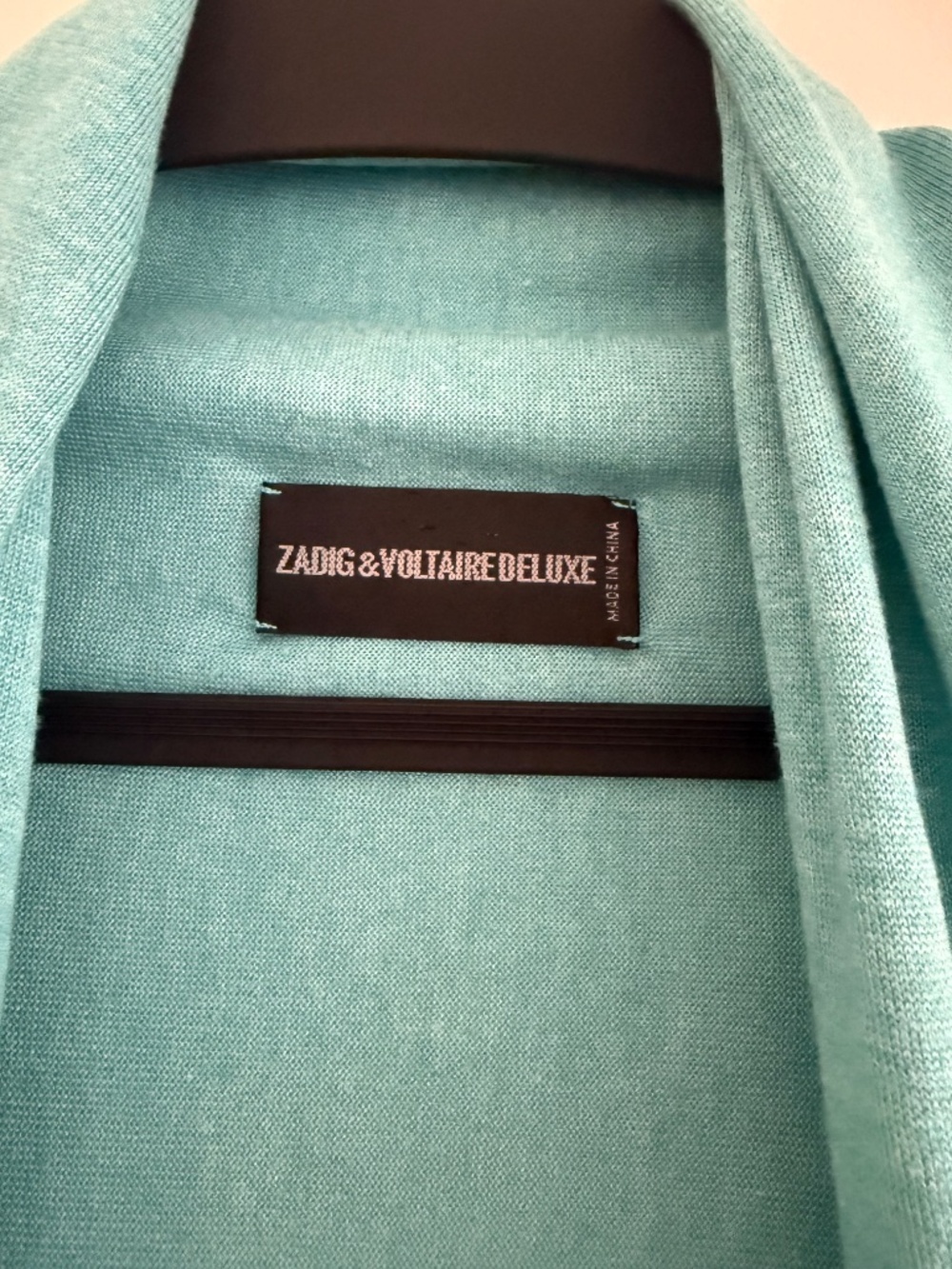 Zadig & Voltaire Deluxe Ana Court Silk / Cashmere Teal - Picture 2 of 3